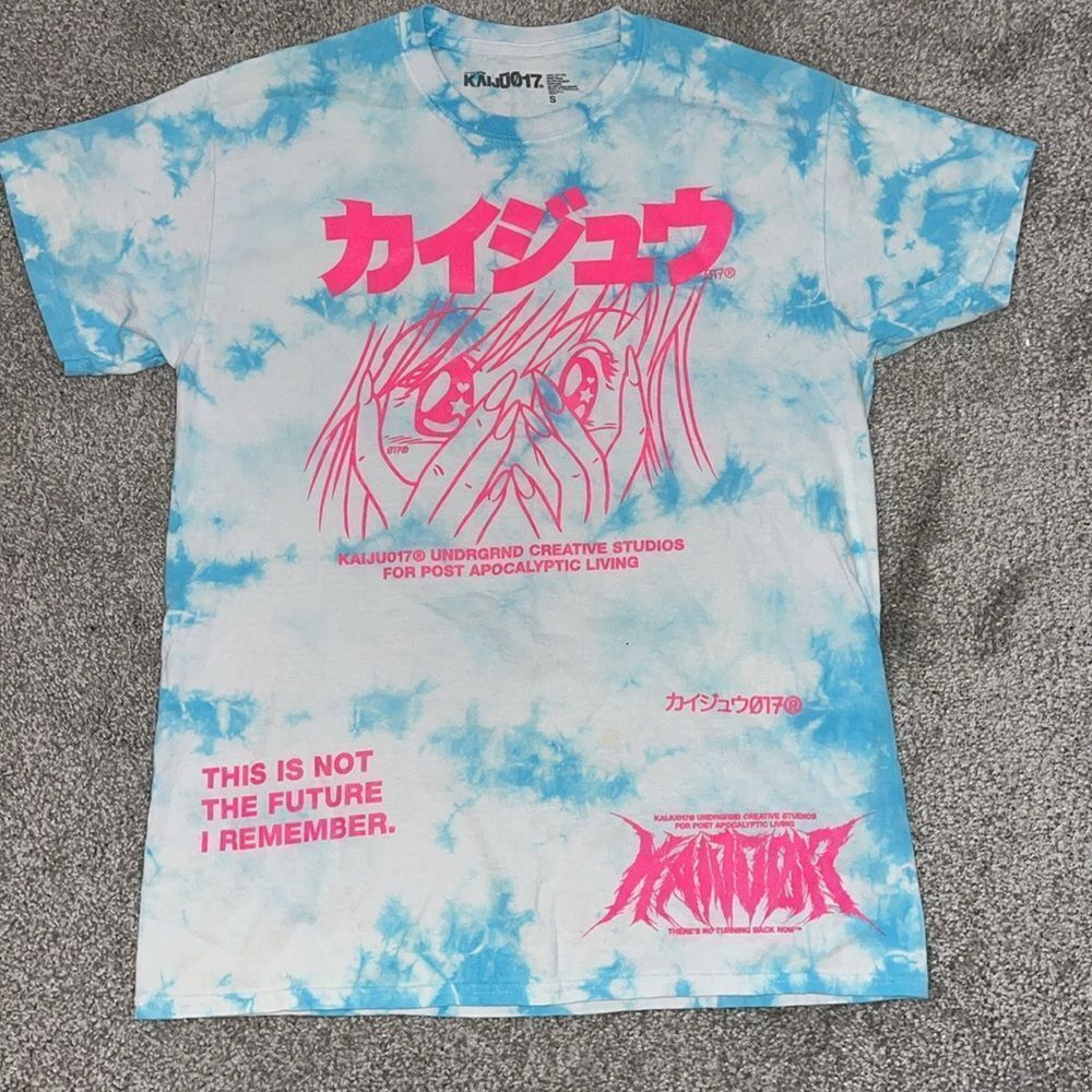 Tie Dye Sky Clouds Anime Japanese Sexy Girl Samurai T Shirt Japan Kaiju017 S